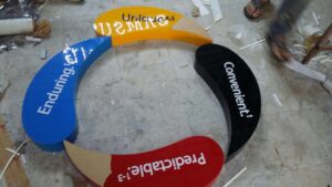 Colored Vinyl signage